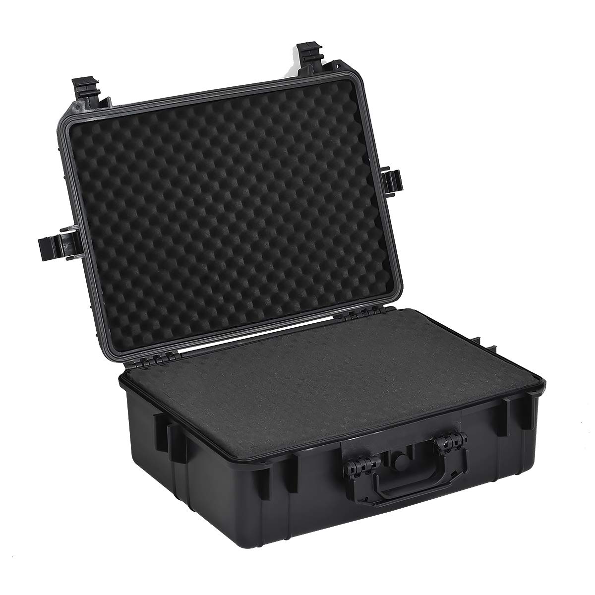 MEIJIA Wasserdichter Hartschalen-Kamerakoffer IP67 Zertifiziert - Verstellbar anpassbare Schaumstoff-Innenlage,ideal für Drohnen, Kamera, Ausrüstung, Pistolen, 56,9x42,5x21,6 cm，Schwarz