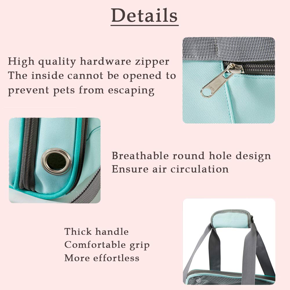 OMEM Transportín para Gatos Perros, Bolsa de Viaje Portátil para Mascotas, Transpirable,Suave y Plegable. Utilizado para Transporte en Tren, Coche, Avión (Amarillo)