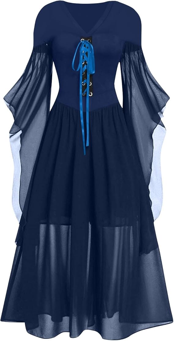 OIOLOYJM Witch Costume Women Sexy Plus Size Renaissance Vampire Gothic Halloween Costumes Woman 2025 Clothes Dresses