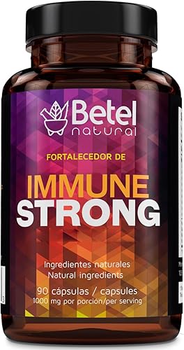 Betel Natural Cápsulas inmunitarias fuertes de apoyo inmunológico con equinácea, vitaminas y minerales, 1000 mg por porción