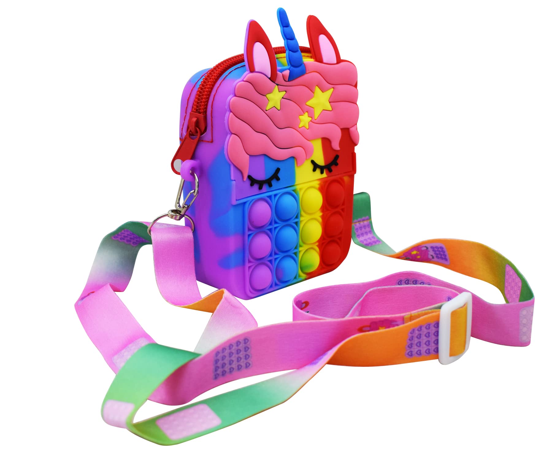 Asera Silicone Unicorn Pop it Shoulder bag - Crossbody Bag for Kids, Pop it Purse for Girls, Pop It Sling Bag for Girls, (Pack of 1 Pcs Random Color) (B0B5T5VCQC) Amazon Price History, Amazon Price Tracker