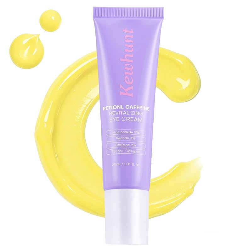 Creme para a região dos olhos Kewhunt com cafeína e retinol