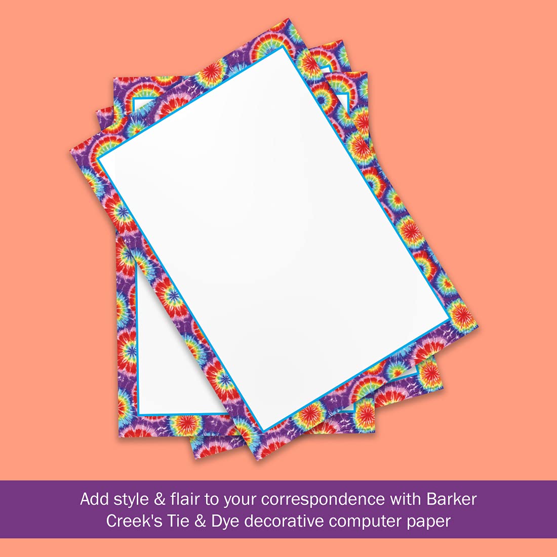 Amazon.com: Barker Creek Tie-Dye Design Computer Paper, 8-1