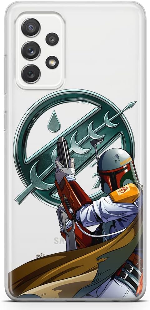 ERT GROUP Mobile Phone case for Samsung A73 5G Original and Officially Licensed Star Wars Pattern Boba Fett 002 optimally adapted to The Shape of The Mobile Phone, Partially Transparent