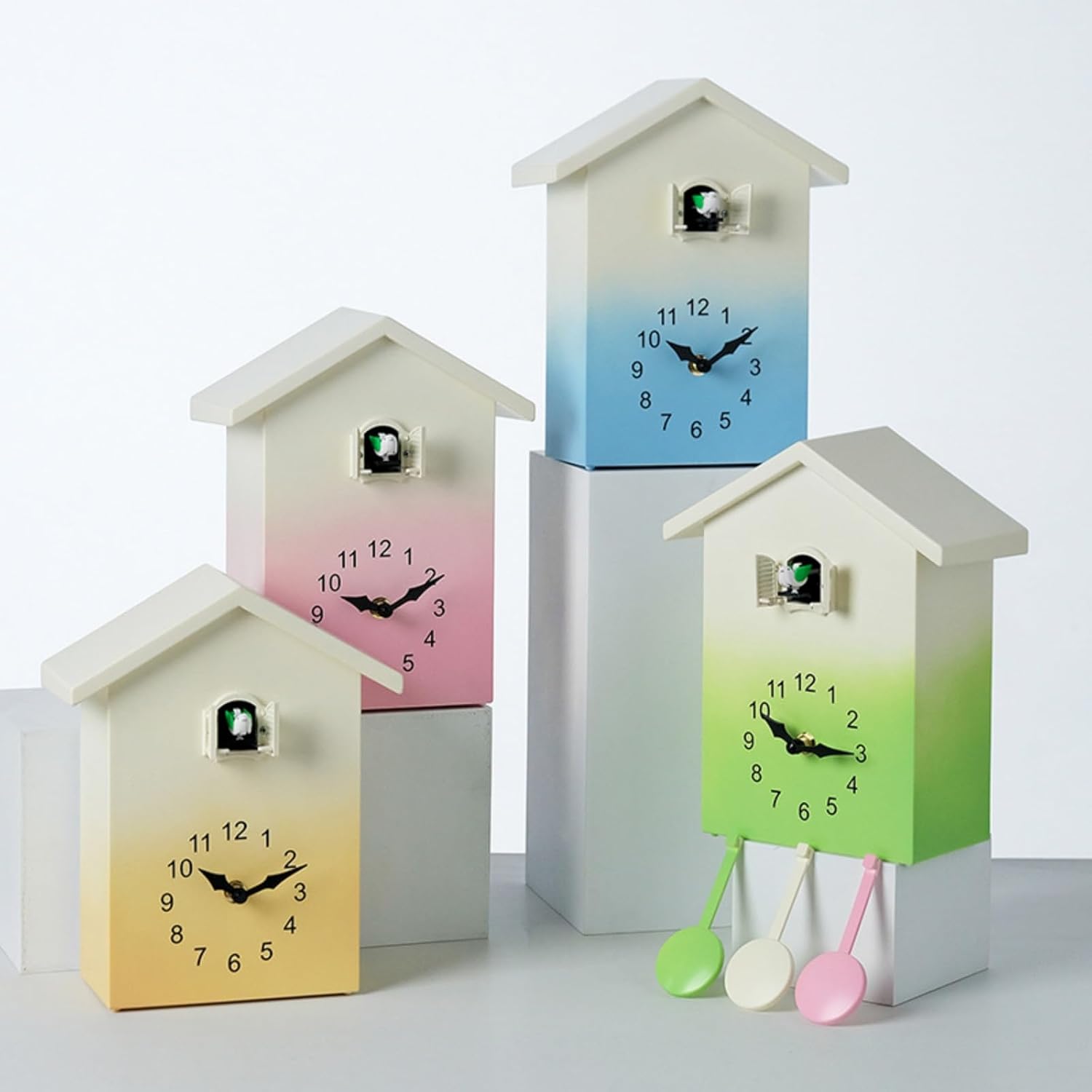 Chimings Cookoo Clock Volumes Adjustable Cookoo Wall Decoration Battery Operated Pendulums Cuckoos Clocks Home Cuckoos for Wall