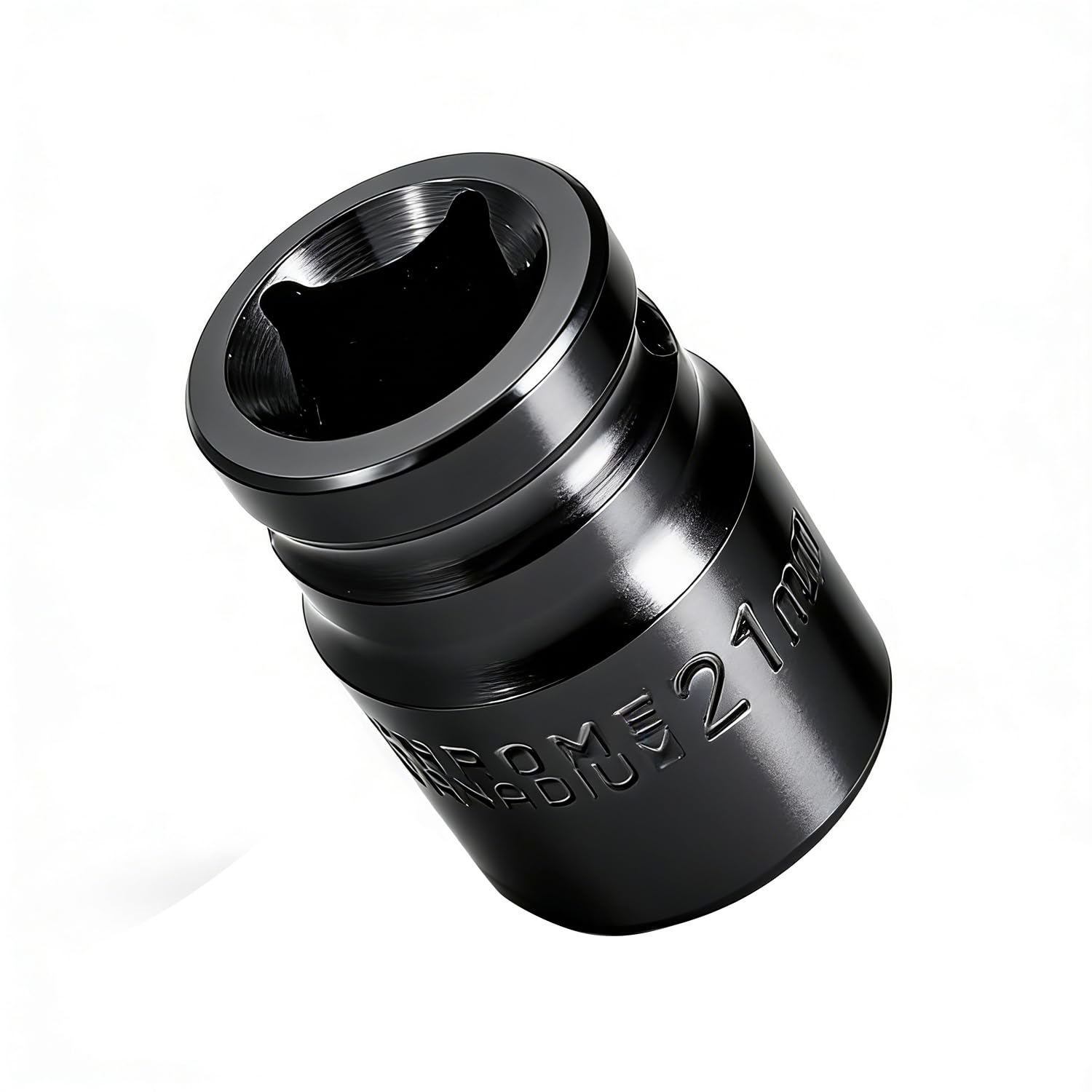 Youzzei 1/2 Inch 21mm Impact Socket, 6 Point Shallow Metric Socket, Upgraded Electrophoretic Coating CR-V Steel 21mm Sockets 1/2" Drive for Car Repair Mechanical Maintenance Home Use