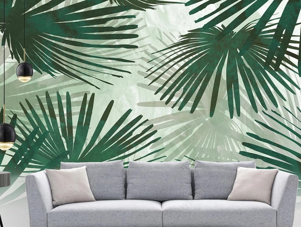 Papier peint intissé feuilles tropicales grand format salon 250x175