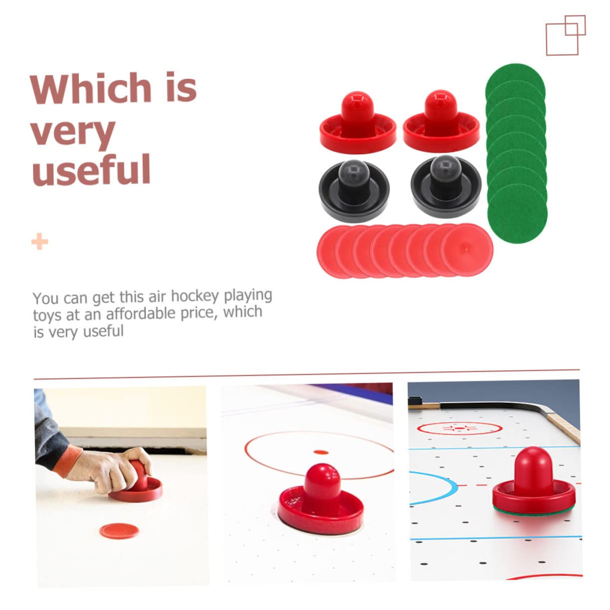 BESPORTBLE 2 Set Di Mini Accessori Per Tavolo Da Air Hockey in Plastica E Set Per Gioco Di Hockey