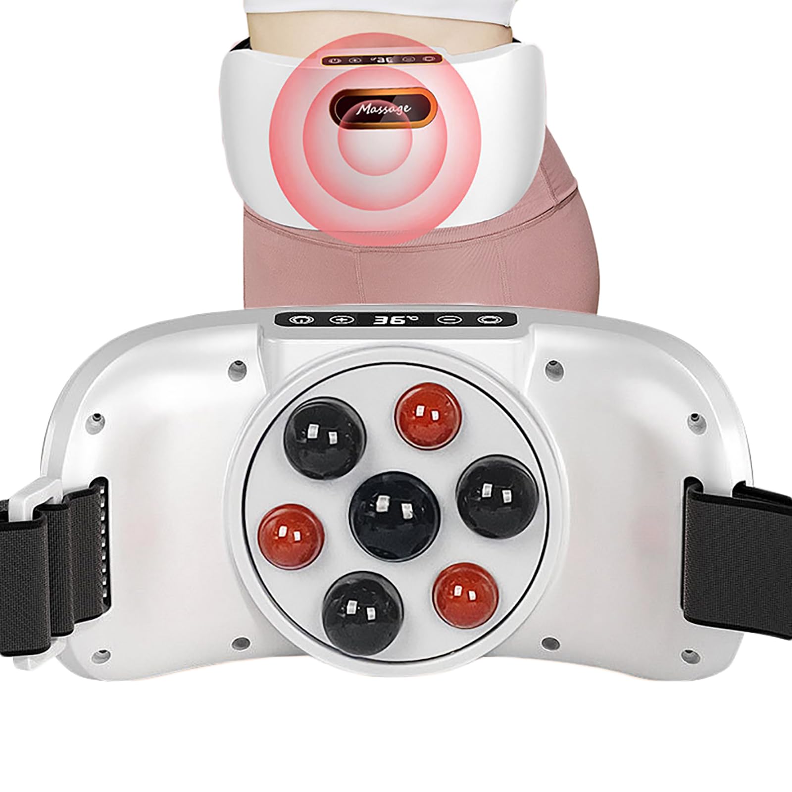 Masajeador Estomacal Inalámbrico, Instrumento Eléctrico De Masaje Amasamiento Abdominal, 3 Modos De Masaje Y 3 Niveles De Intensidad Ajustable, Función De Apagado Automático, para Distensión