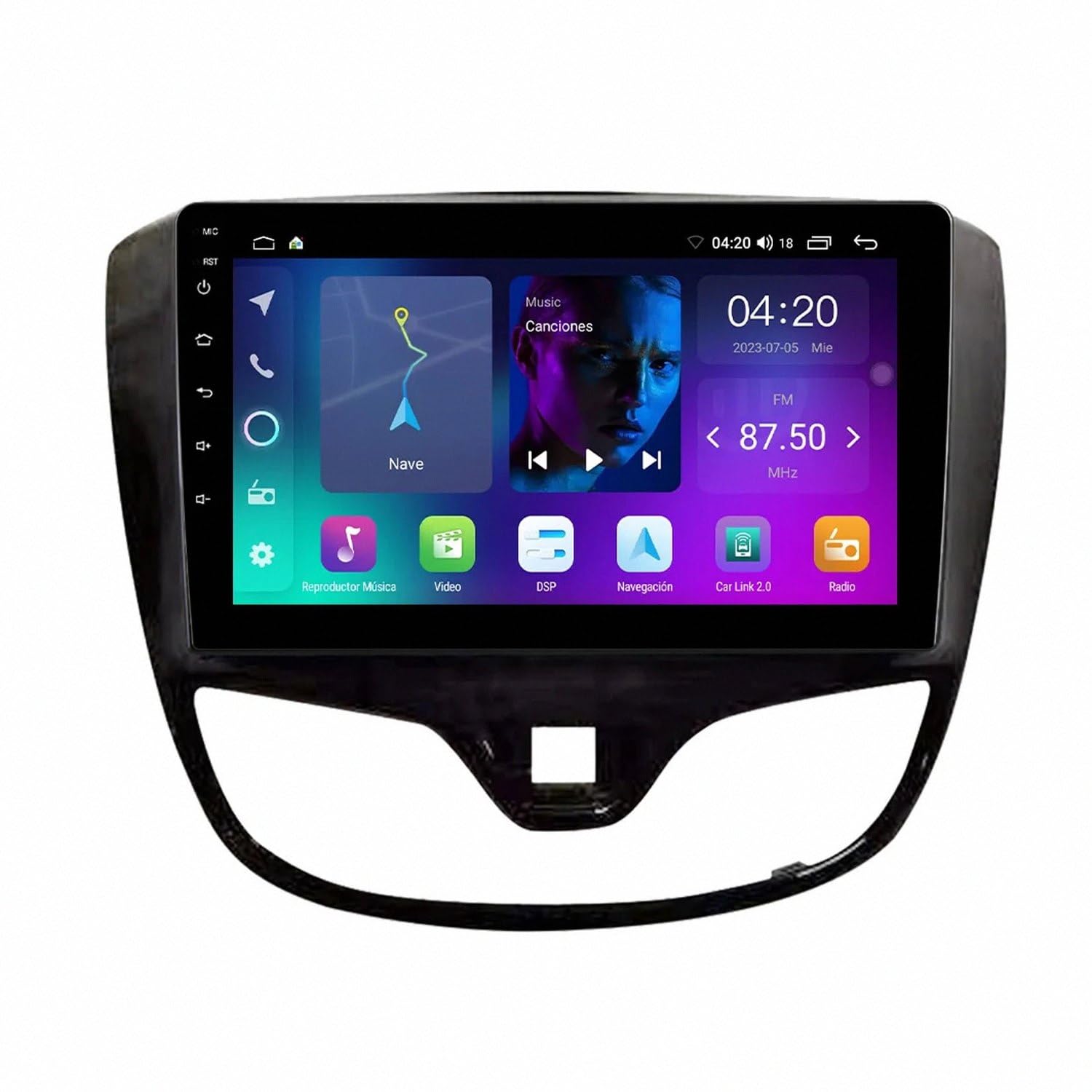 Nawigacja Z Ekranem Dotykowym, Radio Samochodowe dla Mitsubishi Outlander 2005-2013 Przenośny Ekran Dotykowy Apple Carplay, Nawigacja Gps/Sterowanie, 4 Rdzeń 2G+32G