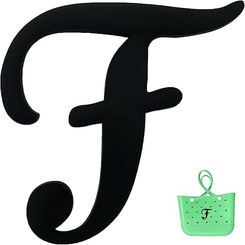 Miniatura 2 de Dijes para bolsa Bogg - Letras decorativas del alfabeto compatibles con bolsas Bogg - Letras del alfabeto para accesorios de bolsa Bogg (F)