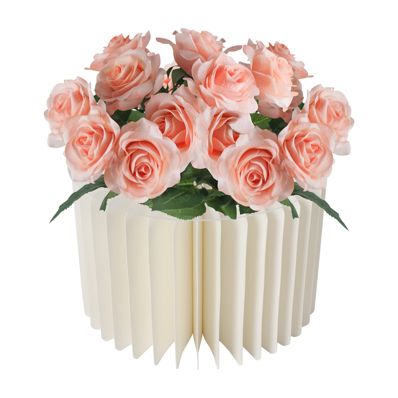 Cylinder Pedestal Stands, 10PCS Flower Vase Background Frames Cardboard Flower Stand for Tabletop Decoration, Background Frames, Decoration (20cm)