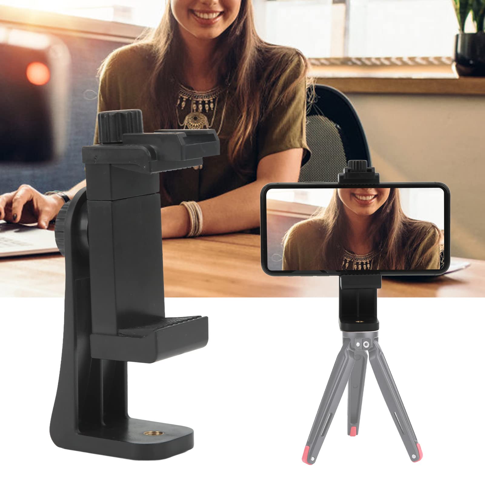 Supporto Treppiede Per Smartphone Universale - Adattatore Con Morsetto A Clip E Rotazione 360° - Foto 12
