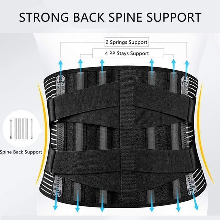 Cinturón De Soporte Lumbar De Doble Tiro Corsé Ortopédico De Compresión Ajustable Y Transpirable para La Cintura Cinturón De Descompresión De La Columna Vertebral Alivio De Dolores (Size : M/Medium)