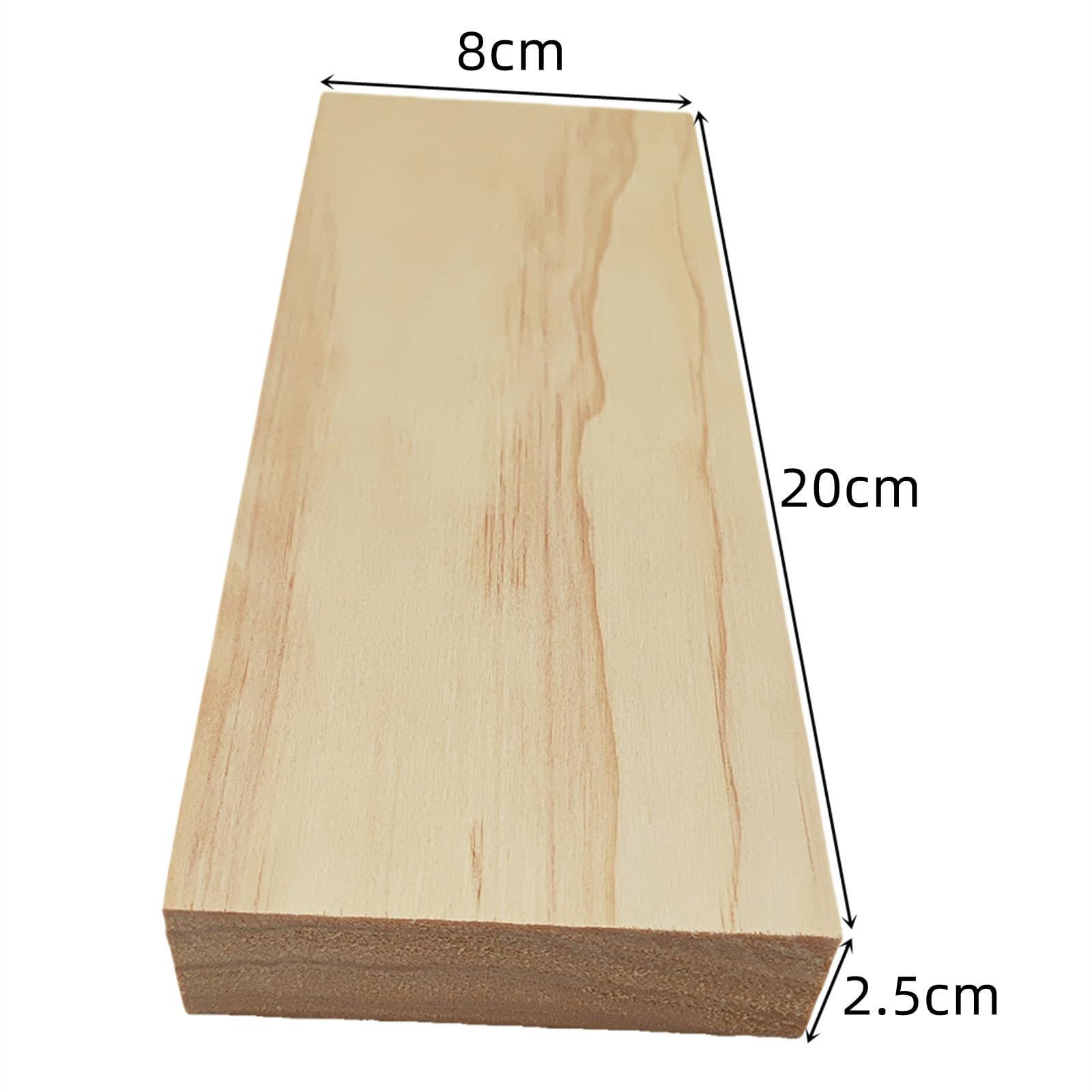 6PCS Rectangle Wood Boards Unfinished Wood Blocks for Crafting 20x8x2.5cm Blank Whittling Wooden Blocks for Carving,Painting & Burning - Image 3