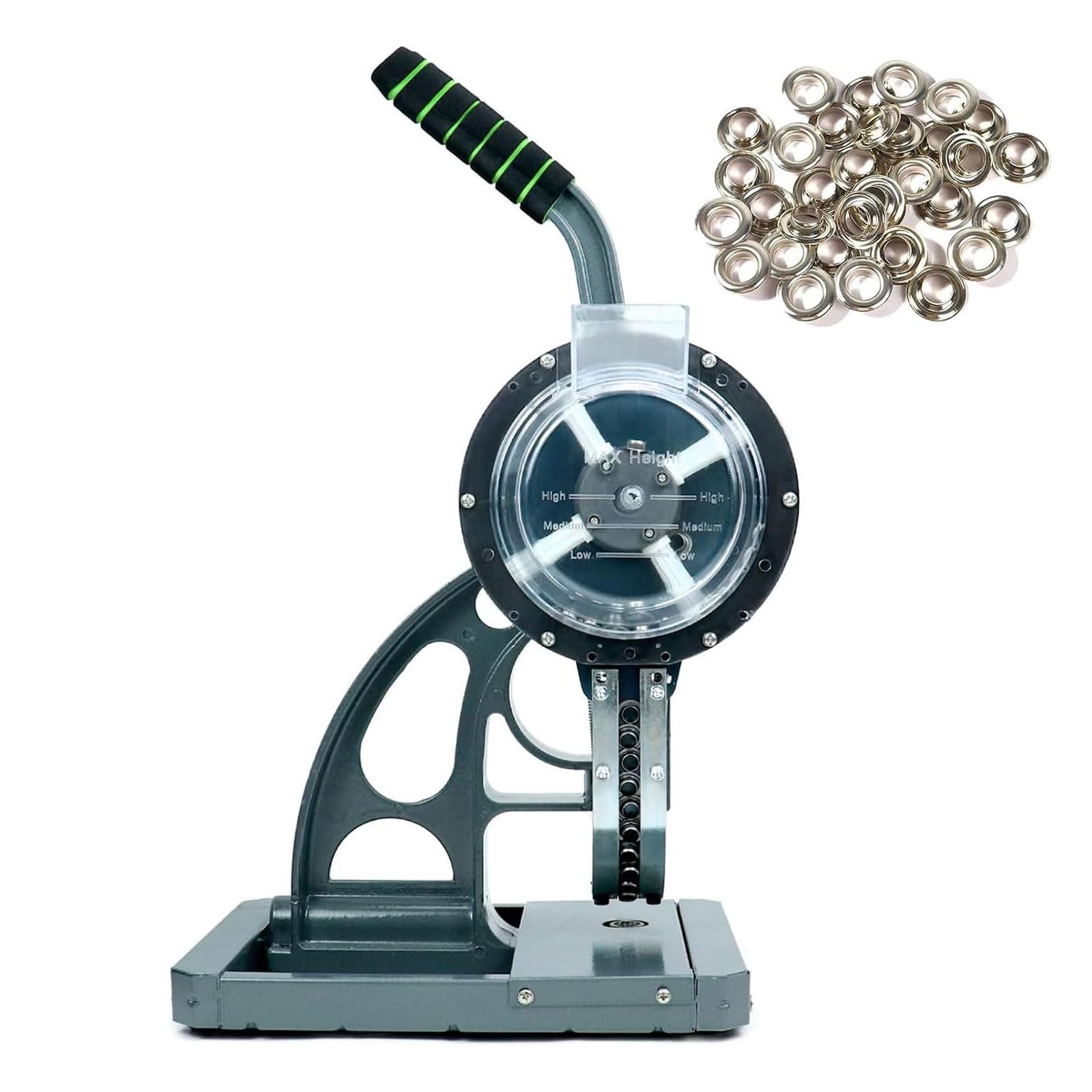 Perforadora manual para ojales, máquina perforadora de ojales semiautomática, herramienta manual para ojales y arandelas, ideal para colocar ojales fácilmente en cuero, lonas y carteles.(5.5mm)