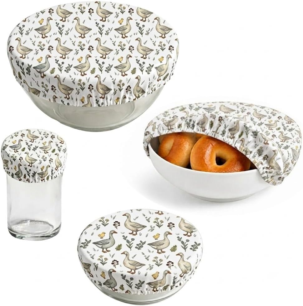 Reusable Bowl Covers for Bread Proofing, Breathable Cotton Fabric——Goose