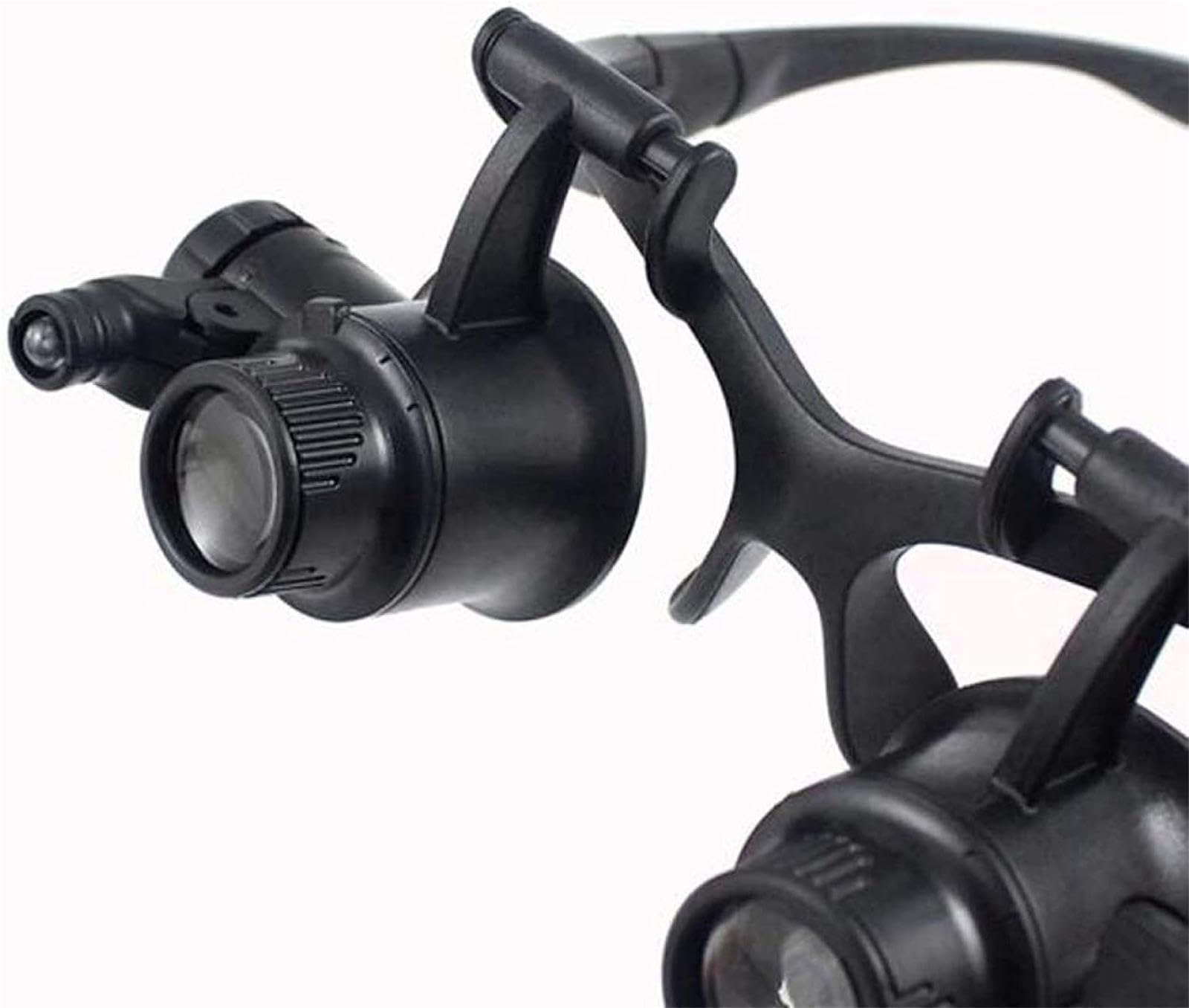 5X 15X 20X 25X Occhiali doppi Lente di ingrandimento Indossare lenti d'ingrandimento Cuffie Lenti d'ingrandimento illuminate Set di strumenti con luce LED for riparazione orologi