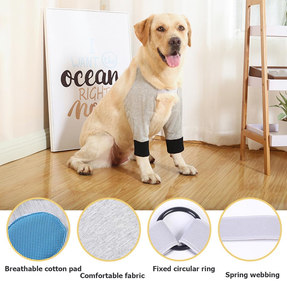 NEUSOP Dog Elbow Brace, Elbow Protector for Dogs Joints Recovery Sleeve for Medium and Large Dogs Elbow Brace Knee Brace Dog Injured L - Image 2