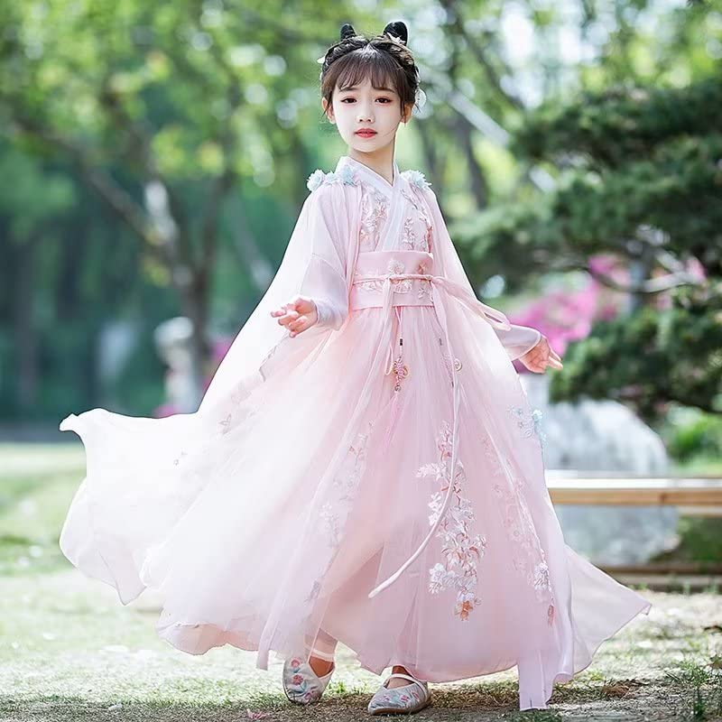 Girls Chinese Style Hanfu Dress Ancient Traditional Elegant Tang Suit4