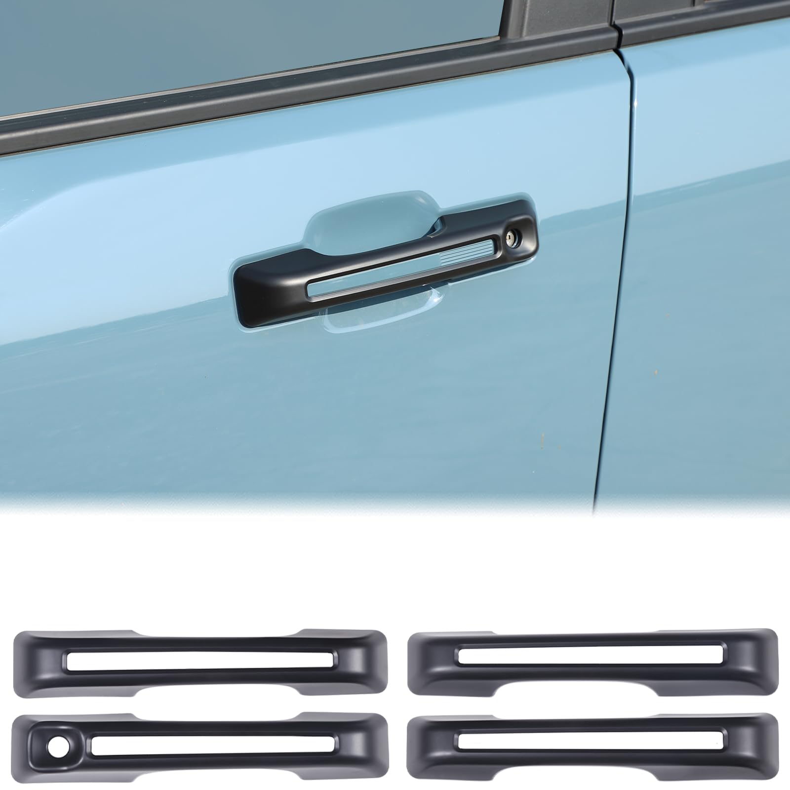 Aunginsy Exterior Door Handle Trim Cover Compatible with Ford Maverick 2022-2025 Ford Bronco Sport 2021-2025 Car Outside Door Handles Cover Scratches