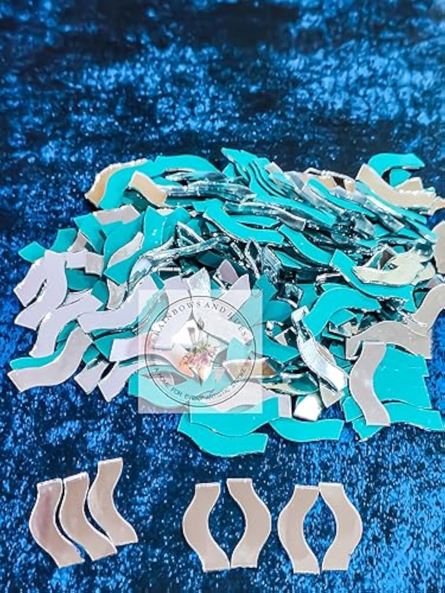 Craft Mirrors Border Wave Shape for Art Projects