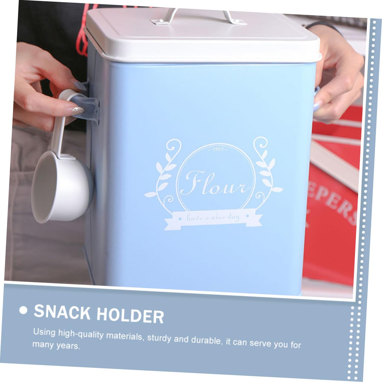 DECHOUS Contenitore Zincato Per Riso e Snack Design e Multiuso Barattolo Da Cucina Per Cereali Organizzazione e Conservazione Alimentare