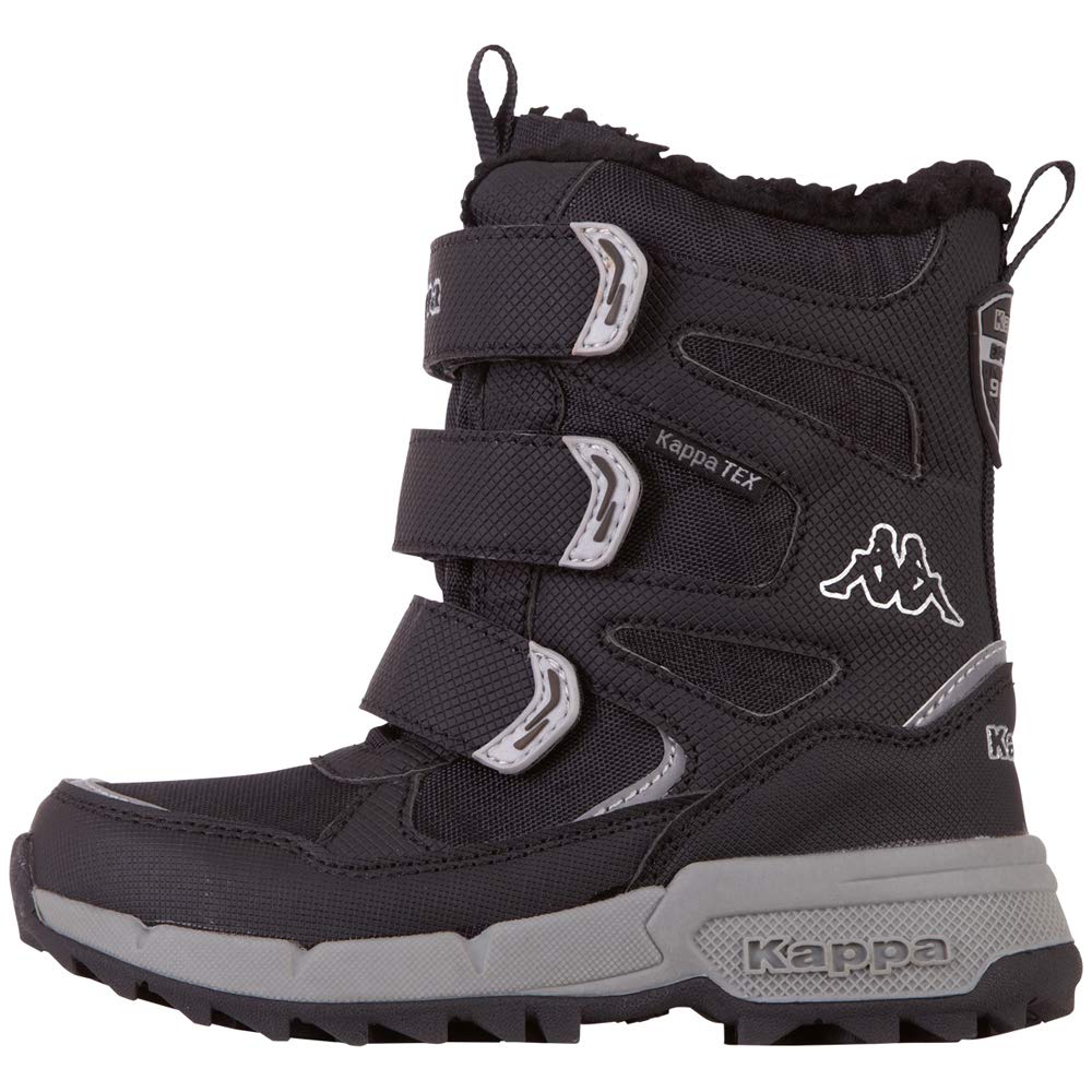 Kappa VIPOS TEX K Unisex Kids Road Running Shoe, 1115 Black Silver, 9 UK Child