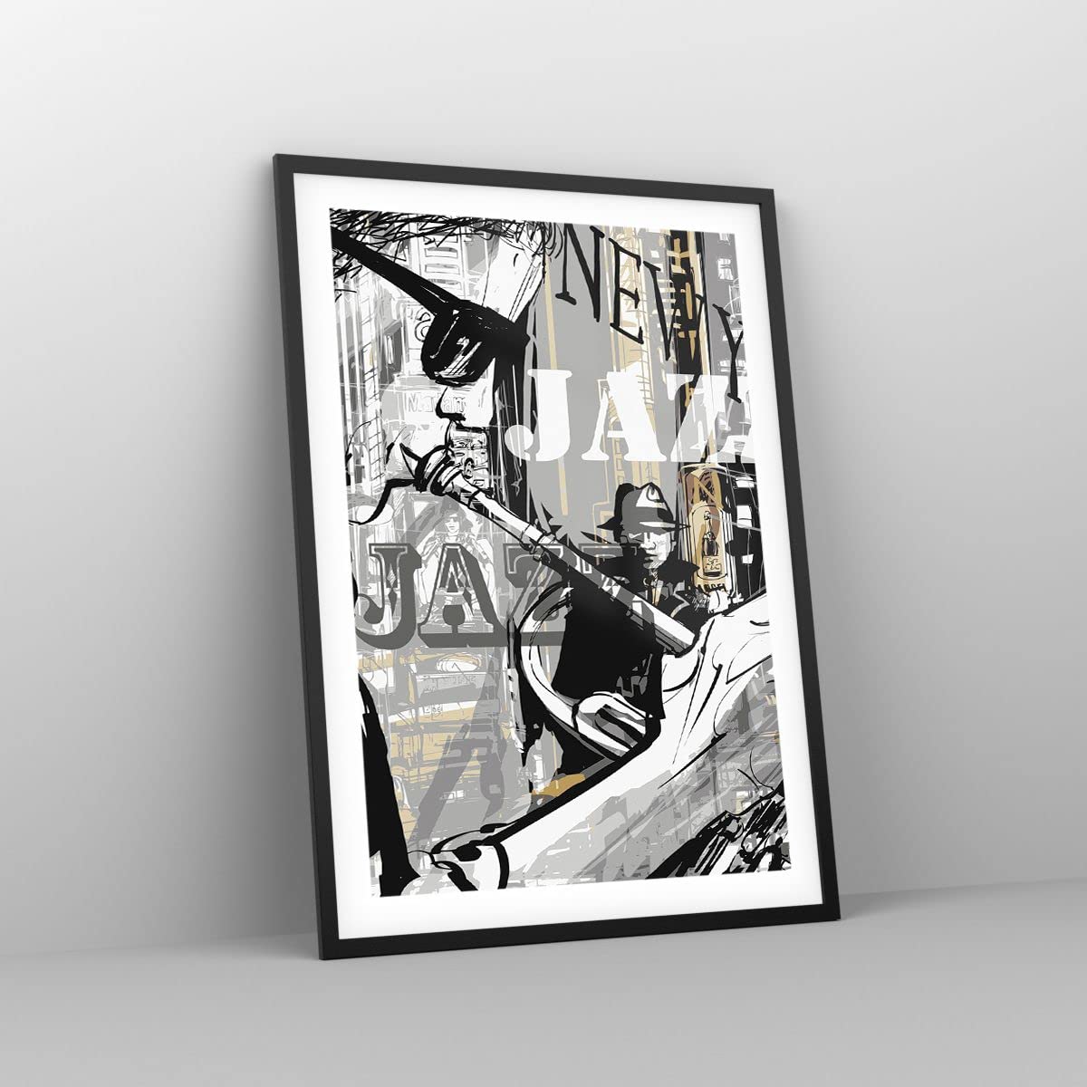 Decorativi Stampa da Parete 50x70cm Poster da Parete jazz musica musicista Cucina Decorazione Murale Wall Art Cornice Nera Quadri Moderni Soggiorno Camera da Letto Grafica Immagini - P2BPA50x70-3792