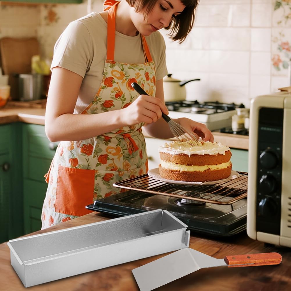 Foremka prostokątna do Tiramisu, Regulowana prostokątna forma do musu na ciasto kanciaste do przygotowywania tortów, pieczenia tostów, chleba, warstwowych ciast na urodziny, imprezę, Święta