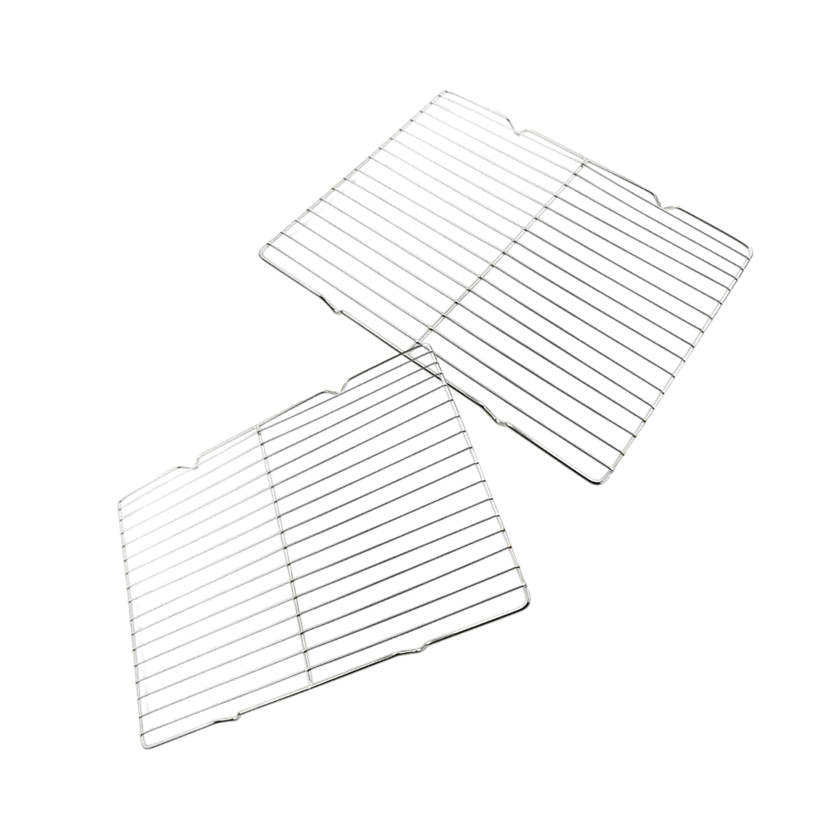 Tsophreniq Of 2 Effective Cooling and Baking Rack Multipurpose Stainless Steel Wire Cooling Rack for Baking and Cooking Dishwasher Safe Cooking