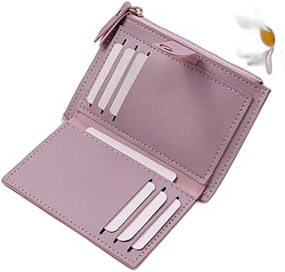 شي ان حامل بطاقات بتصميم بسيط بازرار بلون ارجواني - M1377123، جلد صناعي