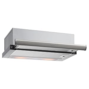 Teka TL 6420.2 - Campana Extractora 60 cm, Extractor Cocina Extensible, 2 Velocidades + Intensiva, Campana Telescópica o Extraplana, Mandos Mecánicos e Iluminación LED, Color Acero inoxidable