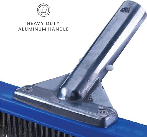 Miniatura 5 de Milliard cepillo de alambre para alberca ancho de 10 pulgadas, sumamente resistente, cepillo limpiador de algas diseñado para albercas y senderos de