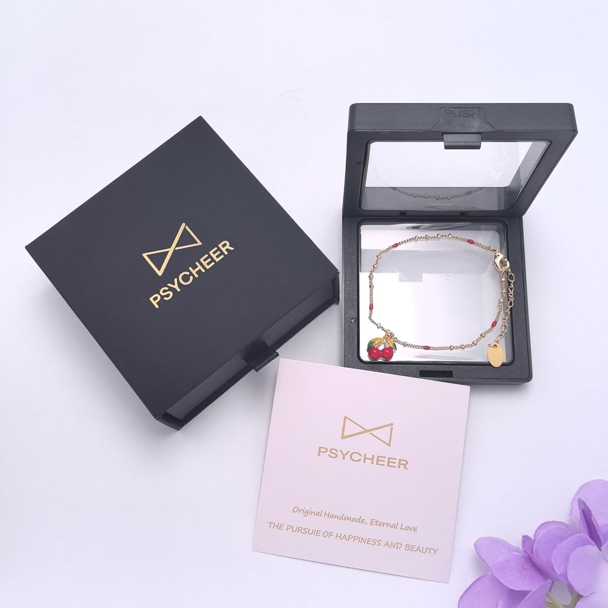 Cherry Bracelet for Women Birthday Gifts for Daughters Mothers and Wife, Handmade Enamel Bracelet Jewelry for Sister Mom and Daughter, Fruit Jewelry Gifts for Woman - Image 6