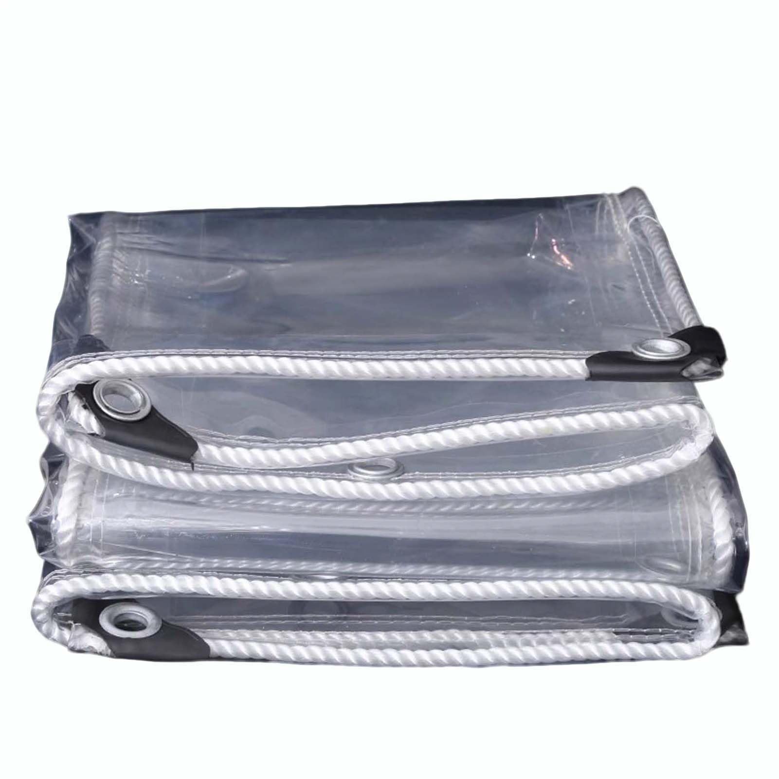 Waterdicht Zeildoek 0,8x1/1,5x3/2x4m, 0,35 Mm Transparant Dekzeil Met Oogjes, Kasbeschermhoes, Planten Luifel, Scheurbestendig Buiten Zeildoek Van Pvc,clear-2.5x3m/8.2 * 9.8ft