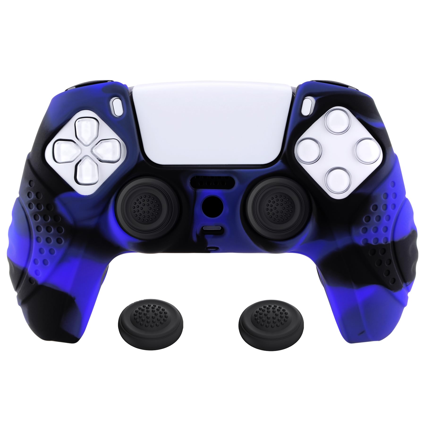 eXtremeRatePlayVital Guardian Edition Racing Green Ergonomic Soft Anti-slip Controller Silicone Case Cover for ps5, Rubber Protector Skins with Black Joystick Caps for ps5 Controller — view 14