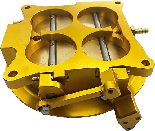 Miniatura 4 de Trucktok PCE138.1003 2200 CFM 4 BBL 4500 Billet Dominator Cuerpo del acelerador (dorado)