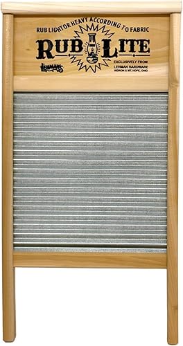 Lehman's Lavabo manual de acero galvanizado, Rub-Lite, Ondulado, V Crimp, para función, decoración o música, 23.75 in x 12.5 in