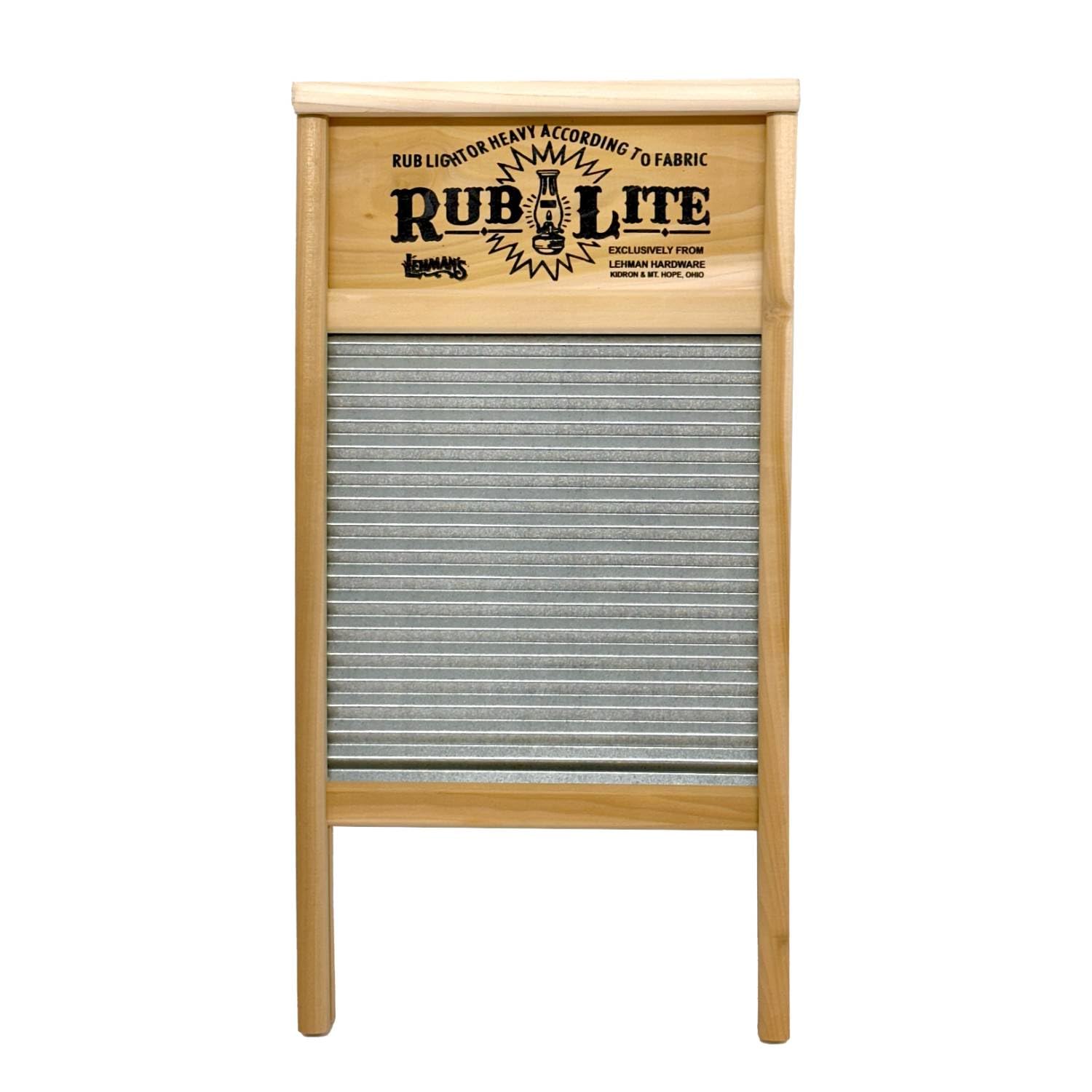 Lehman's Galvanized Steel Manual Washboard, Rub-Lite, Wavy, V Crimp, for Function, Decor, or Music, 23.75 in x 12.5 in