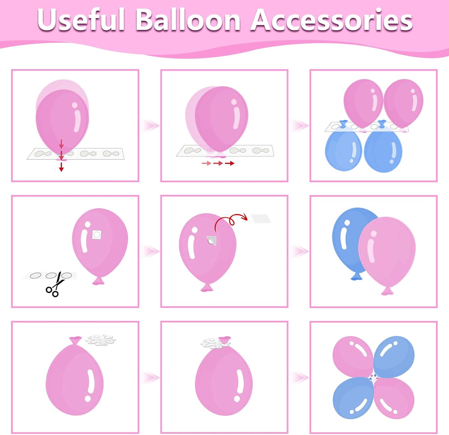 Balloon Pump Electric Party Decorations - Electric Balloon Pump for Balloon Arch Kit, Portable Dual Nozzle Balloon Inflator