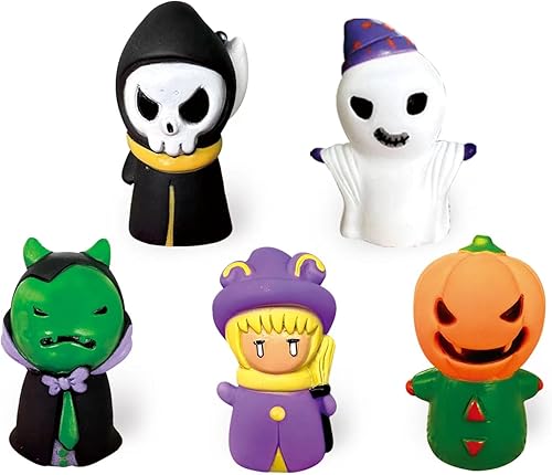 Miniatura 5 de 5 marionetas de dedo de Halloween, bruja, fantasma, parca, monstruo verde, juguetes de dedo de personaje de calabaza, recuerdos de fiesta de