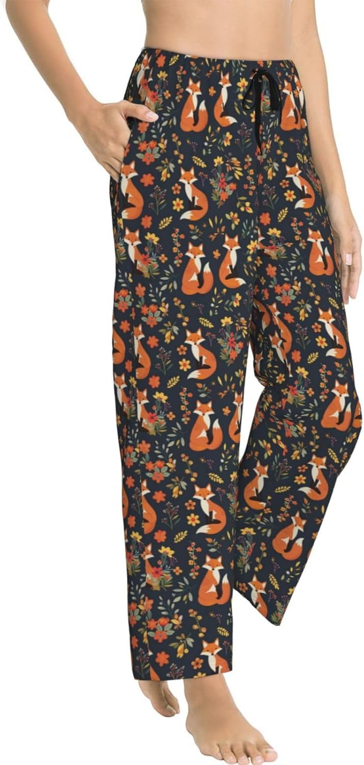 Women Comfy Pajama Pants Stretch Sleepwear Lounge Pants With Pockets & Drawstring - Image 8