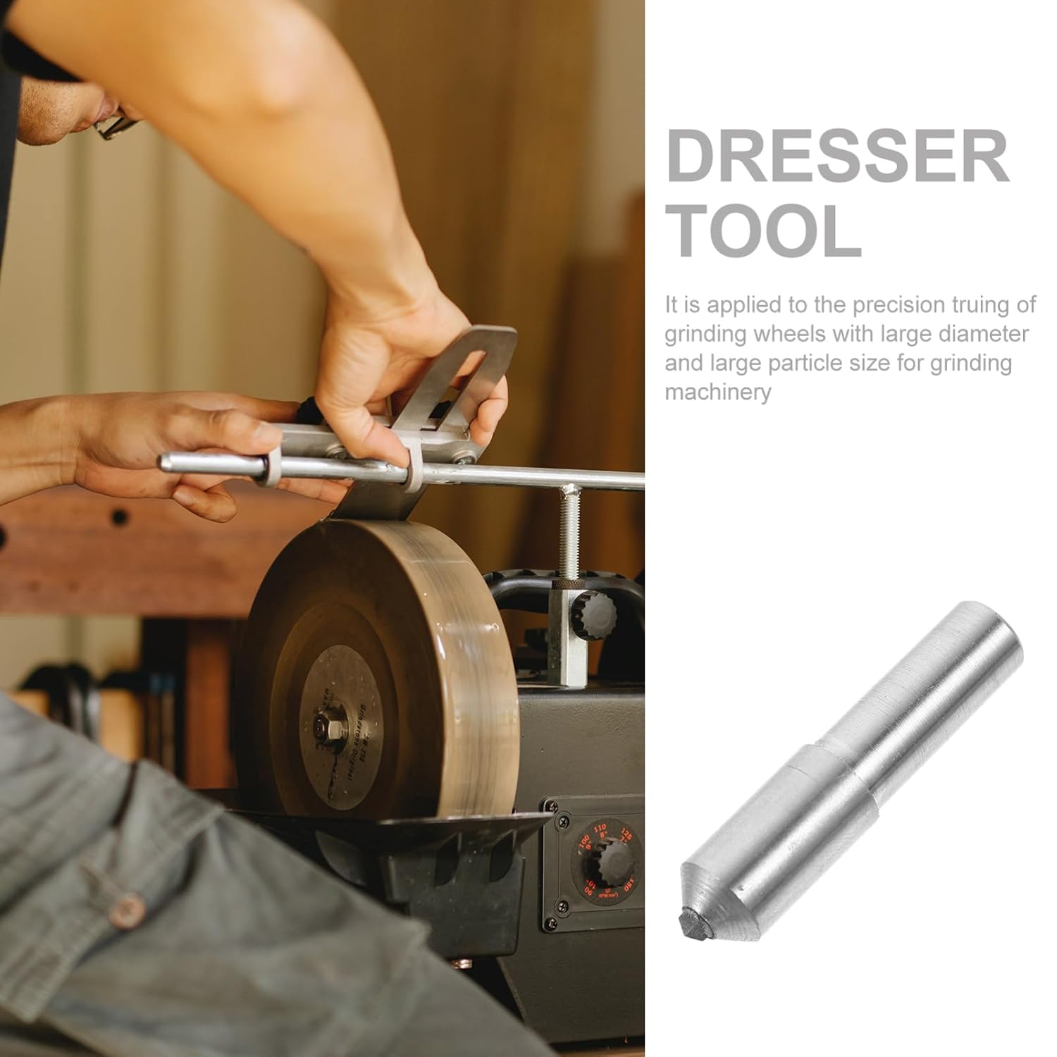 Wheel Dresser Diamond Grinder for Grinding Wheels Hand Grinding Tool Tapered Tip Dresser
