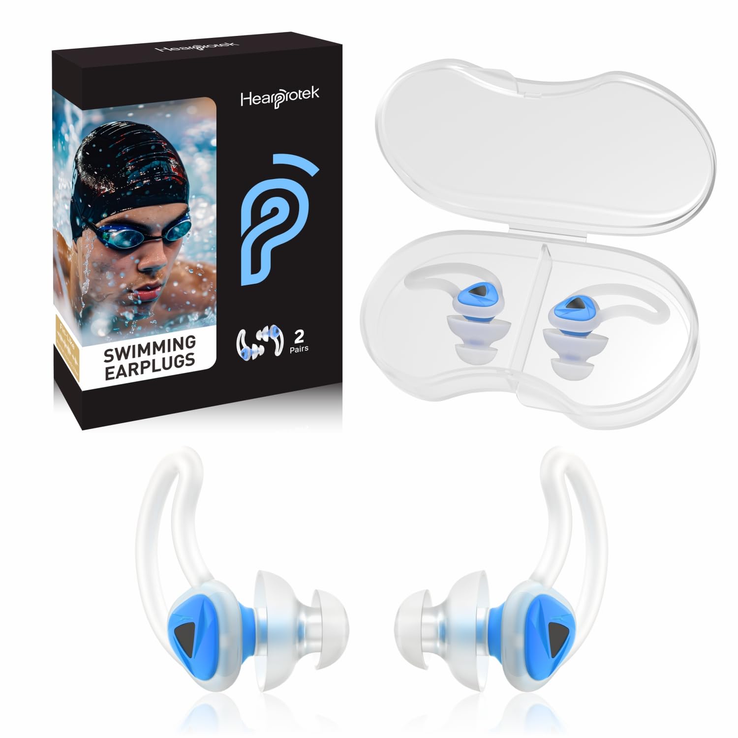 6 Paia Di Tappi Per Nuoto A Spirale In Silicone – Impermeabili, Morbidi E Riutilizzabili Per Acqua E Doccia - 5