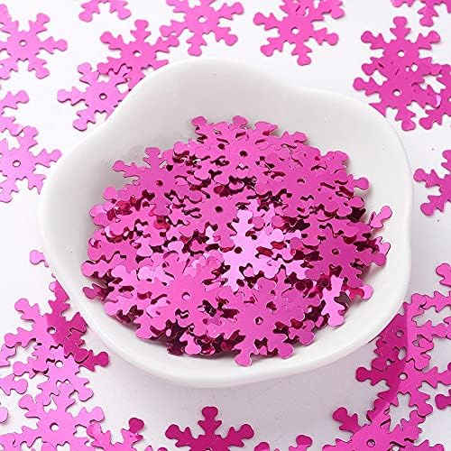 Angel Malone Approx. 150 Pieces of Hologram Snowflake Sequins Christmas Confetti Card Making, Scrapbooking, Sewing, Wedding Favours 20mm - UK SELLER (Silver)