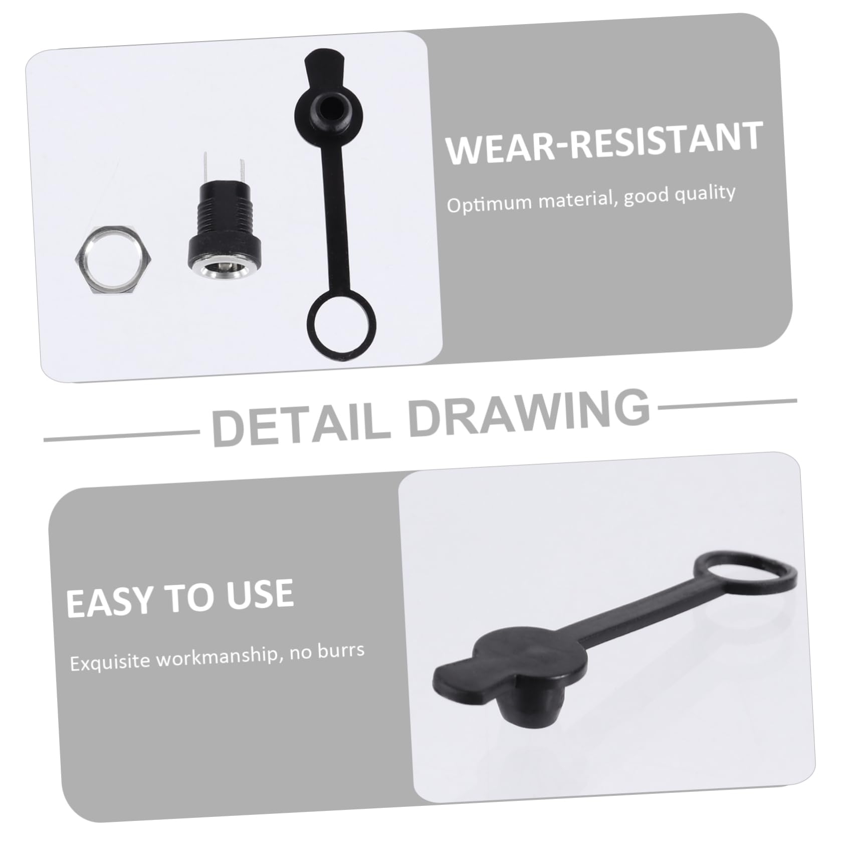 ARTIBETTER Sulated Dc Power Jacks Waterproof Caps 24 Pack 2.1mm/5.5mm Plastic for Electronic Devices