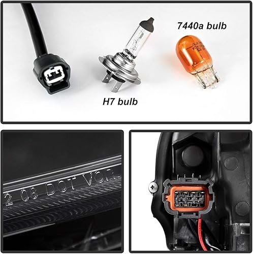 Miniatura 4 de ACANII - Para 2010-2013 Infiniti G37 11-12 G25 Q40 Sedán de 4 puertas en negro con luces diurnas LED, intermitentes secuenciales y faros con