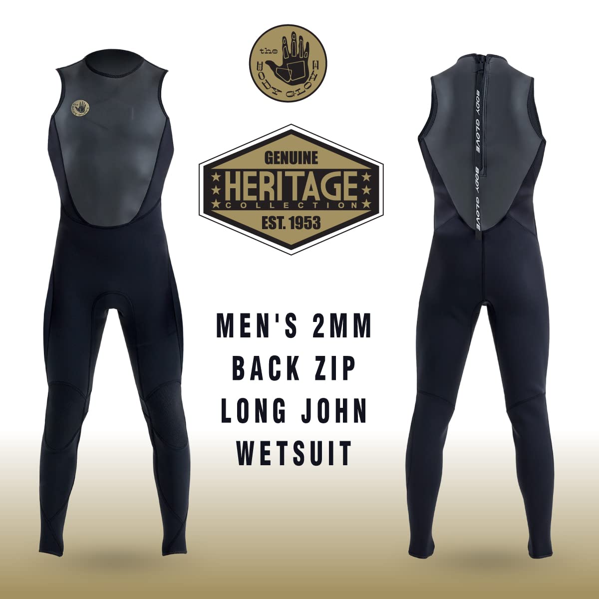Amazon.com: Body Glove Men's Heritage 2mm Back-Zip Long John
