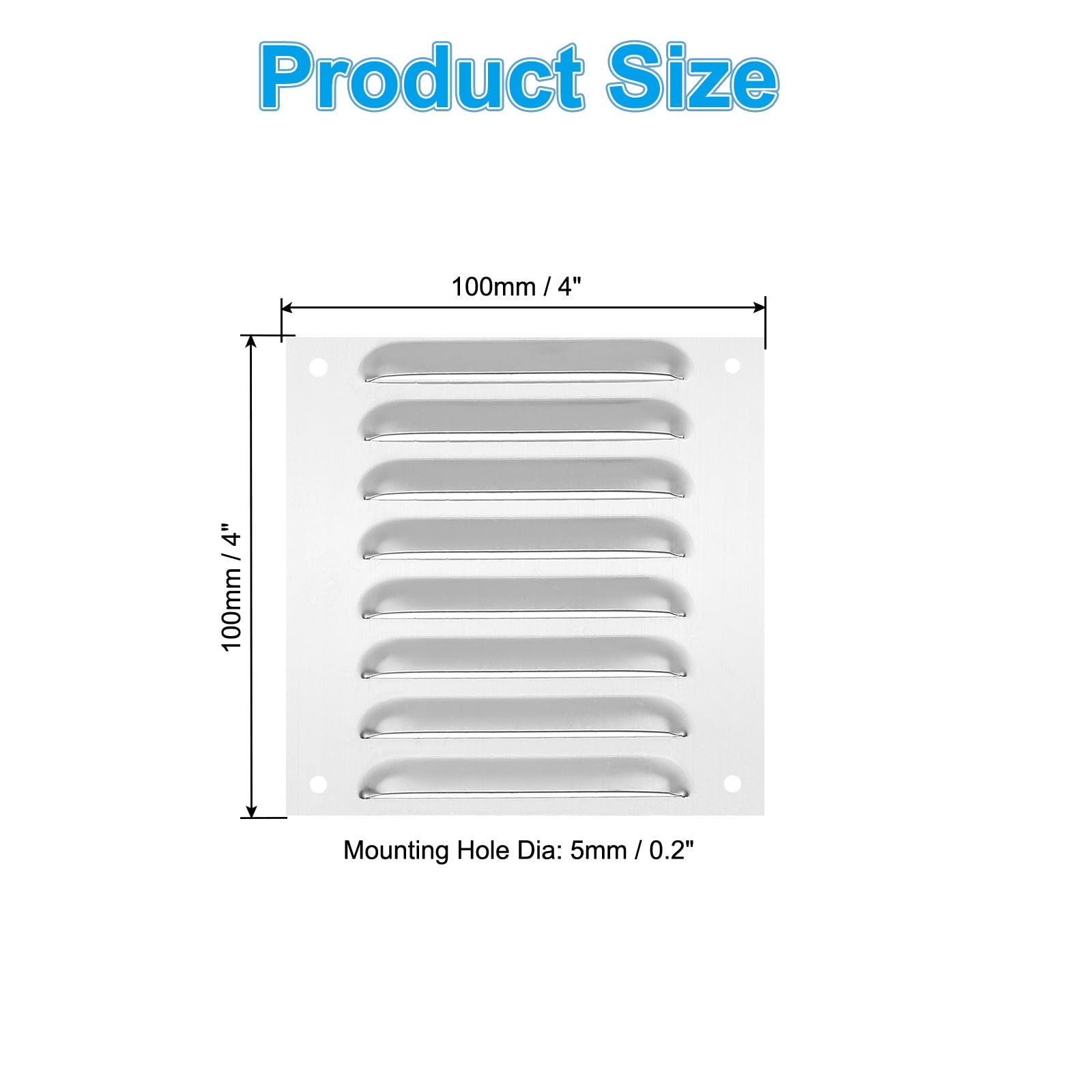PATIKIL 4 x 4 Inch 304 Stainless Steel Vent Cover - Image 2
